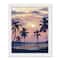 Painted Beach Scene White Framed Nautical Wall Décor